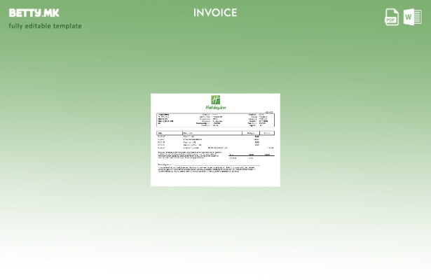модерен стил USA Holiday Inn InterContinental хотели групна фактура шаблон